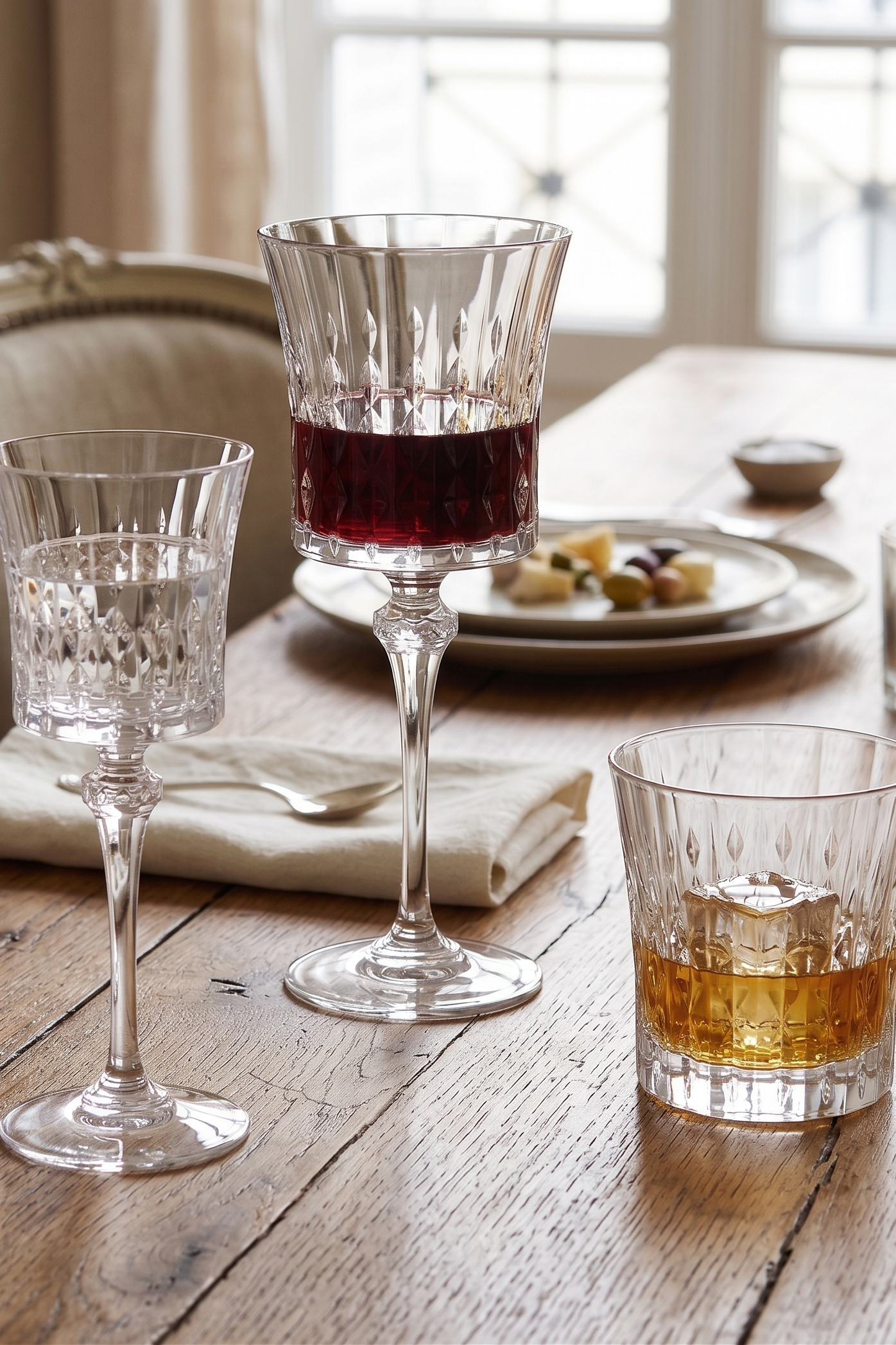 Lady Diamond - Ensemble De Verres, 24 Pièces - Cristal D'Arques