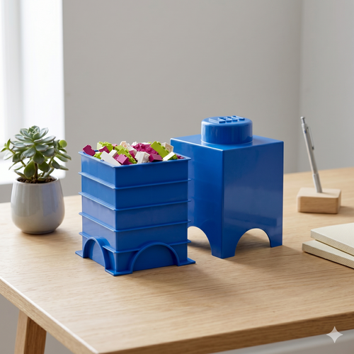Boîte De Rangement - Brique 1 Plot - Bleu