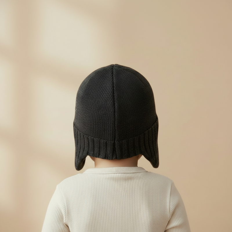 Bonnet Print Stars - Jude - Dark Grey - 100% Cachemire