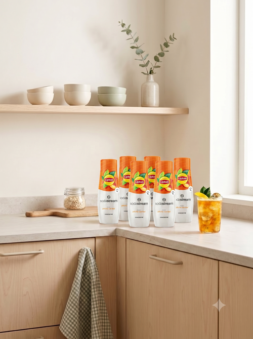 Lote De 6 Concentrados De Té Helado Lipton Sabor Melocotón 440Ml