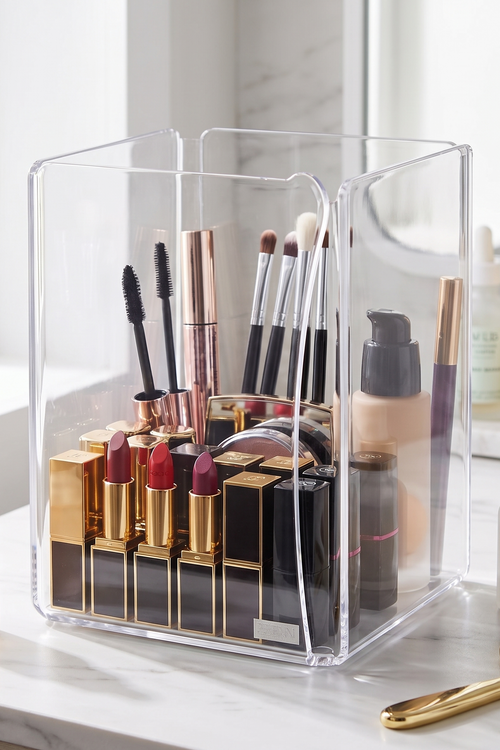 Beauty - Grand Conteneur Organiseur - Transparent