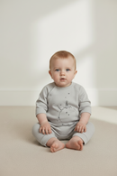 Grenouillere Print Planete - Ange - Grey - 100% Cachemire