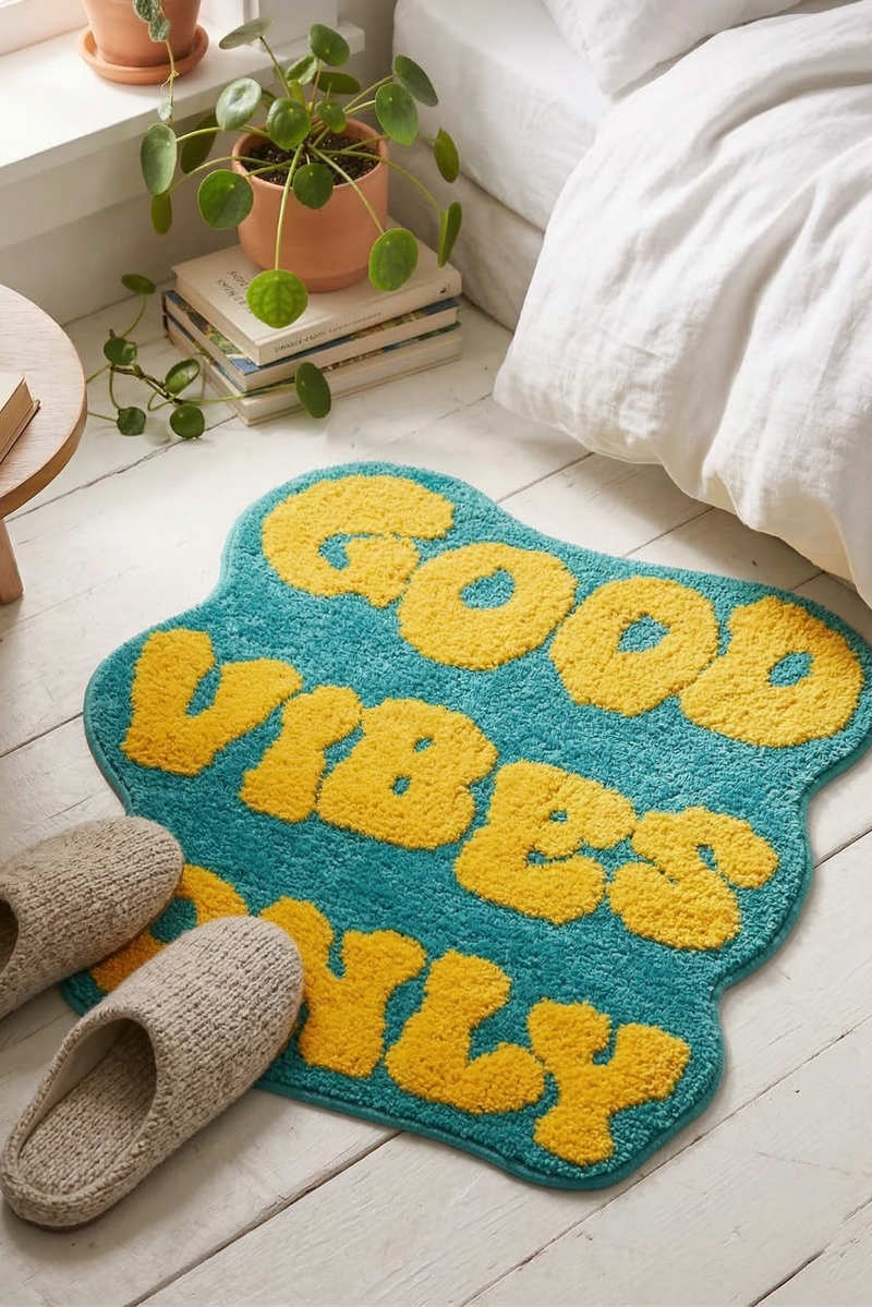 Alfombra Colorida - Decoración Good Vibes Only