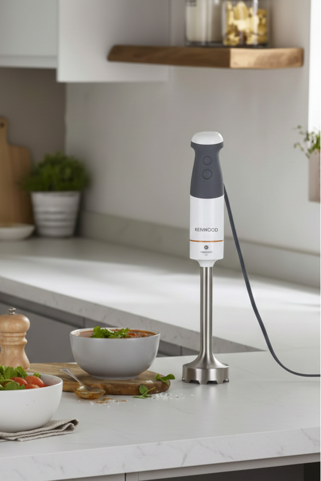 Batidora de Mano con 3 accesorios - Triblade - 850W - Blanco/Gris