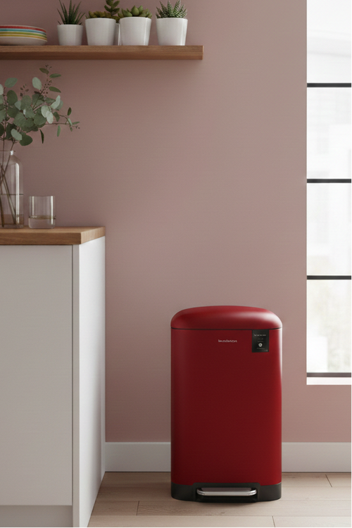 Poubelle Pédale - Rouge - 30L