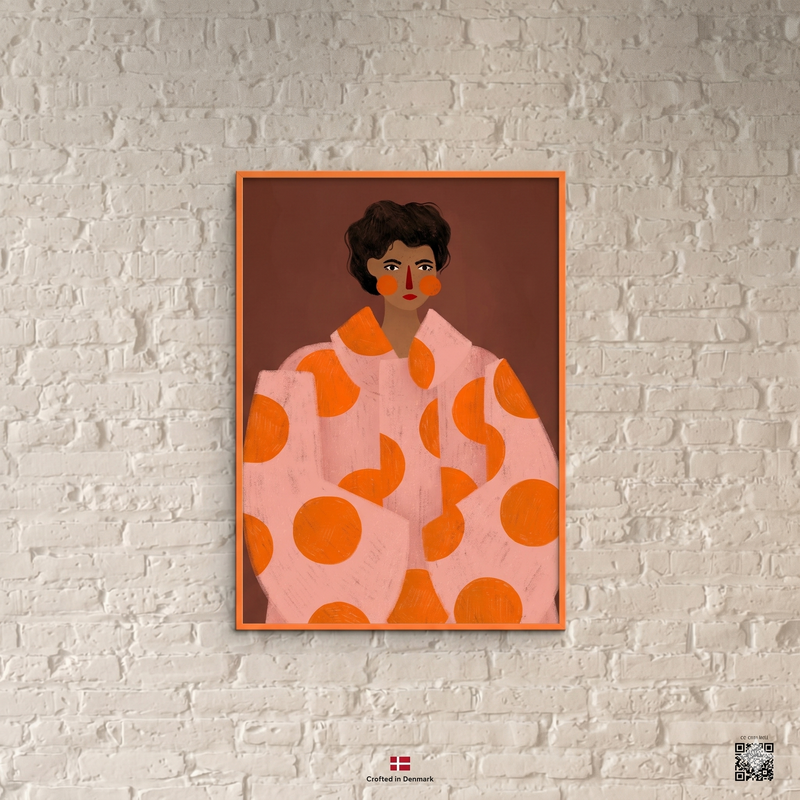 Bea Muller - Mujer con lunares naranjas