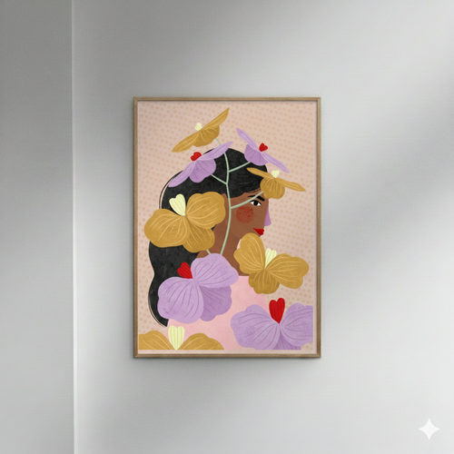 Bea Muller - Hidden Behind Yellow Purple Flowers