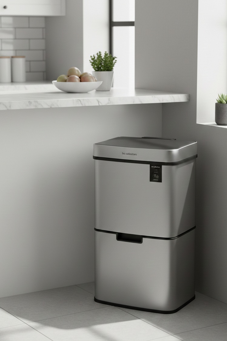 Poubelle De Tri - Inox - 64L/69L