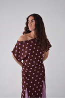 Top Jimena Topos Marron y Rose