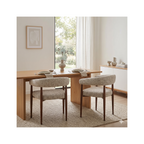 Nour - Pack De 2 Sillones - Tejido Jaspeado - Beige