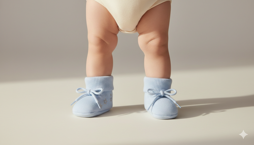 Print Stars Slippers - Lilou - Sky Blue - 100% Cashmere