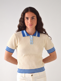 Polo Sara Blue and Light Blue