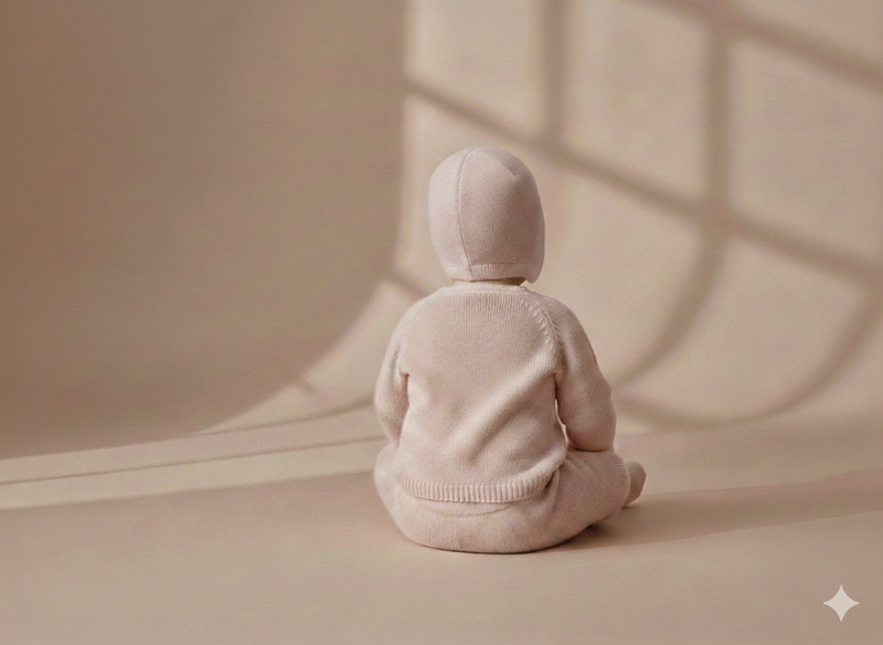 Bonnet Print Stars - Jude - Light Pink - 100% Cachemire