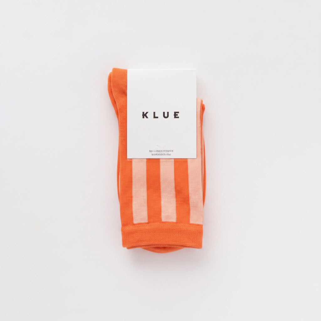 Chaussettes Rétro Rayées Bellagio - Pamplemousse Et Pêche