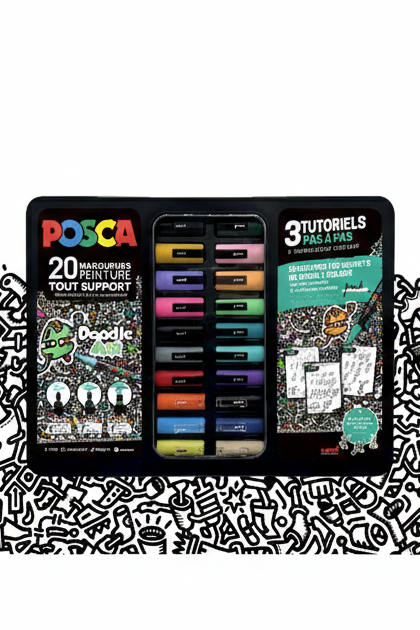 Mallette 20 Marqueurs - Posca Doodle X Pmh – La Réédition Iconique