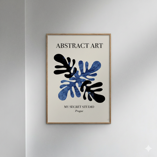 Anne-Marie Volfova - Abstract Blue Leaves