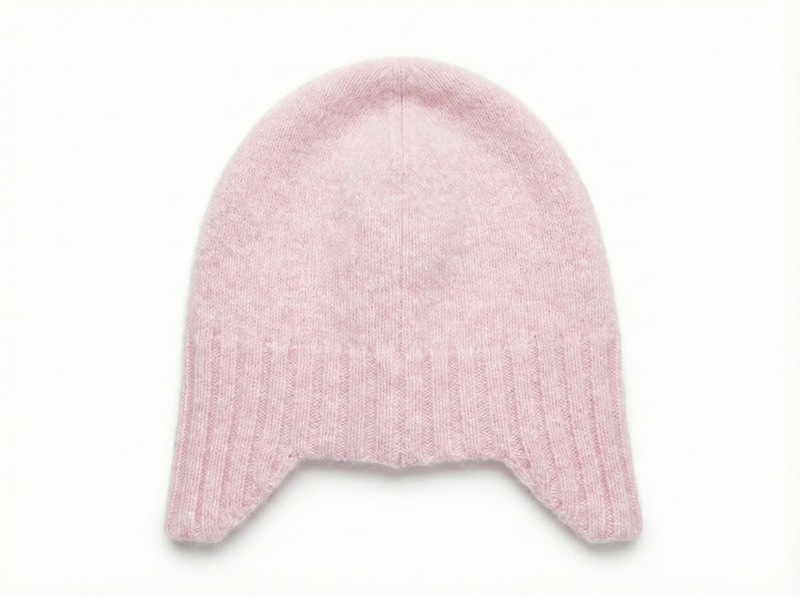 Bonnet Print Stars - Jude - Light Pink - 100% Cachemire