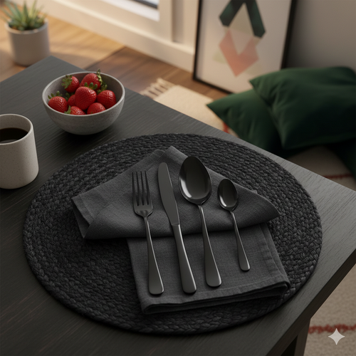 Ménagère 24 Pièces - Clipper - Noir