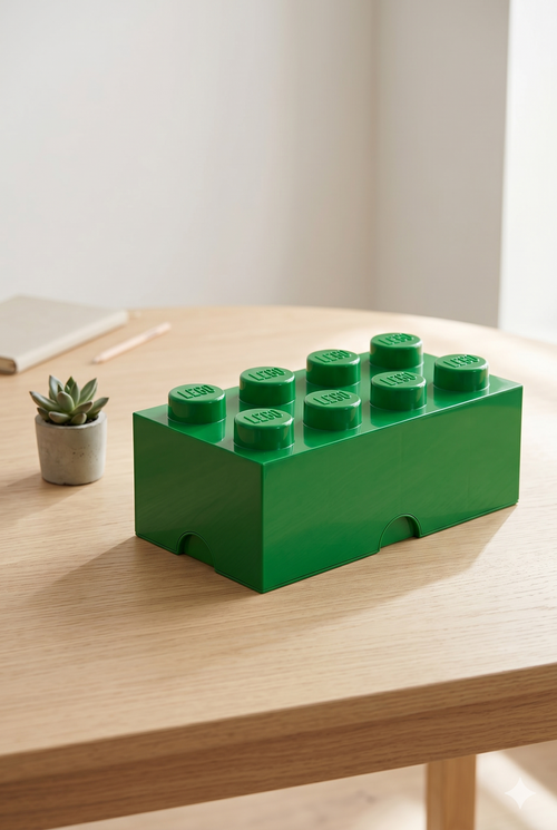 Boîte De Rangement - Brique 8 Plots - Vert Foncé