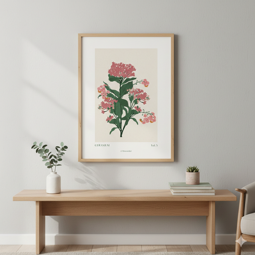 A Linear Dot - Geranium