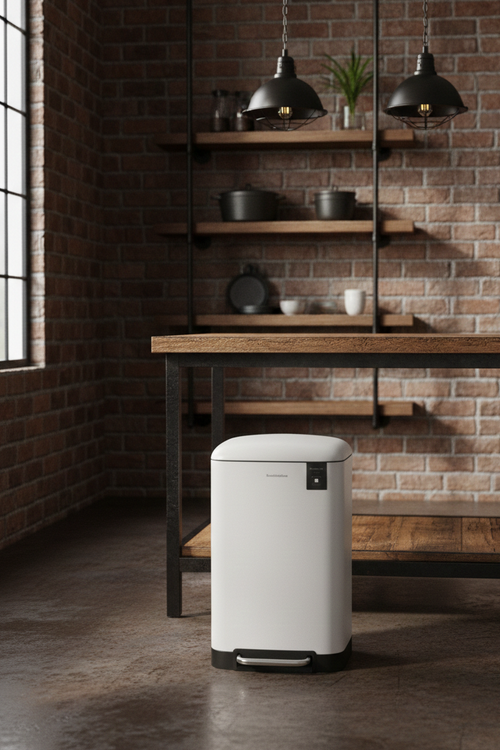 Poubelle Pédale - Blanc - 20L/30L/40L