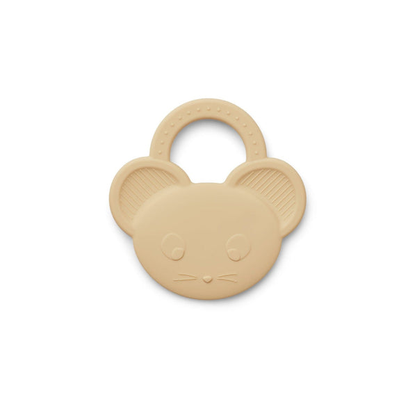 Gemma Silicone Baby Teether - Mouse Wheat Yellow