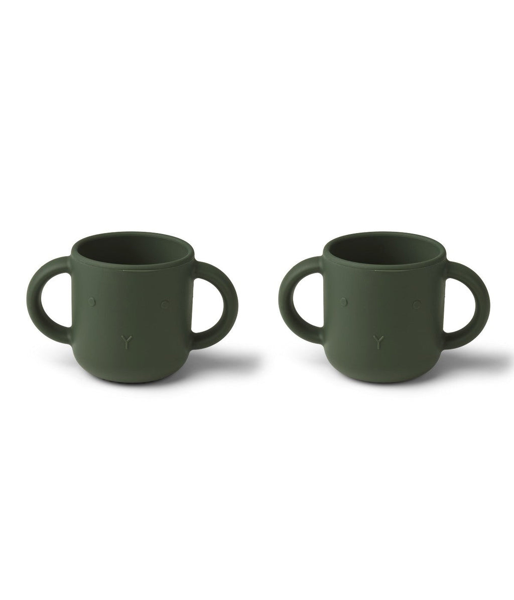 Juego de 2 tazas Gene - Conejo cazador verde