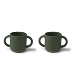 Juego de 2 tazas Gene - Conejo cazador verde