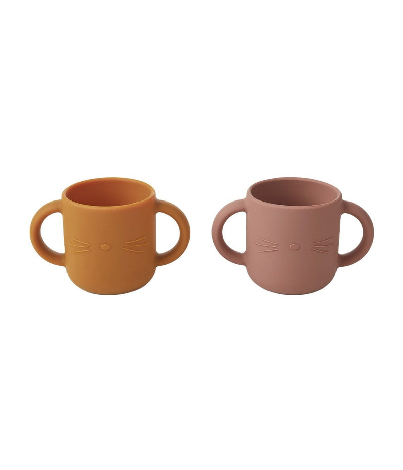 Lot De 2 Tasses Gene Cup - Chat Rose Foncé