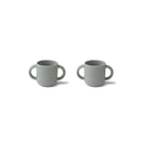 Vaso Infantil de Silicona - Set de 2 Gene - Conejo Paloma Azul