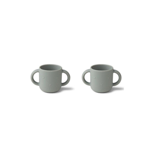 Vaso Infantil de Silicona - Set de 2 Gene - Conejo Paloma Azul