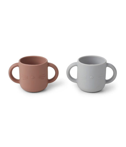 Set of 2 Gene Cup Mugs - Gray Dumbo Cat