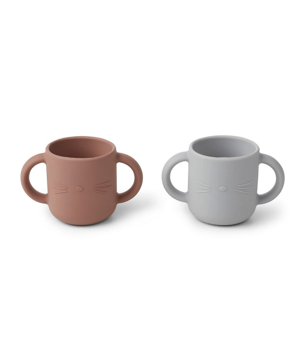Set of 2 Gene Cup Mugs - Gray Dumbo Cat
