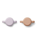 Lot De 2 Tasses Gene Cup - Mélange De Roses Lavande Clair Pour Chat