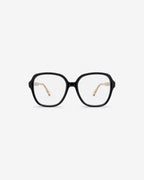 Lunettes de vue Gigi Noir — monture oversize acétate-métal, vue de face