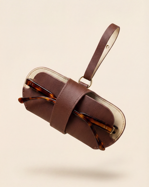 Étui À Lunettes En Cuir Étui - Marron - Mixte
