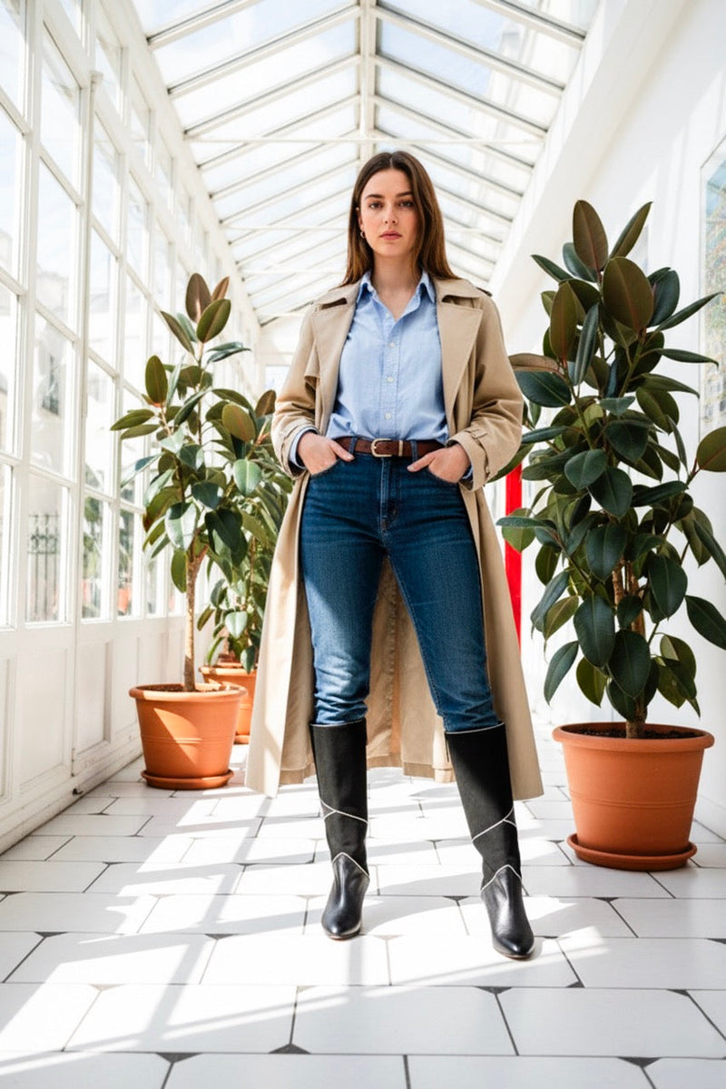 Germaimaine - Cuero y nobuk negro