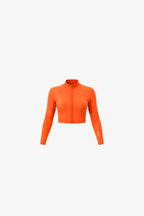 Zip Tech Crop Jacket - Apricot