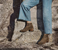 Botines Gil - Terciopelo Taupe - Mujer