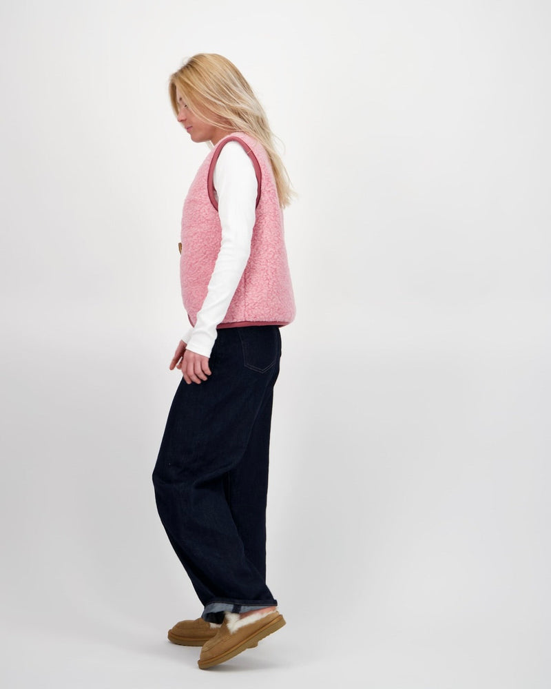 Gilet Sans Manche Mouton Varso - Rose