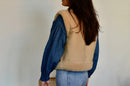 Gilet Peau Lainée Luce - Beige - Femme