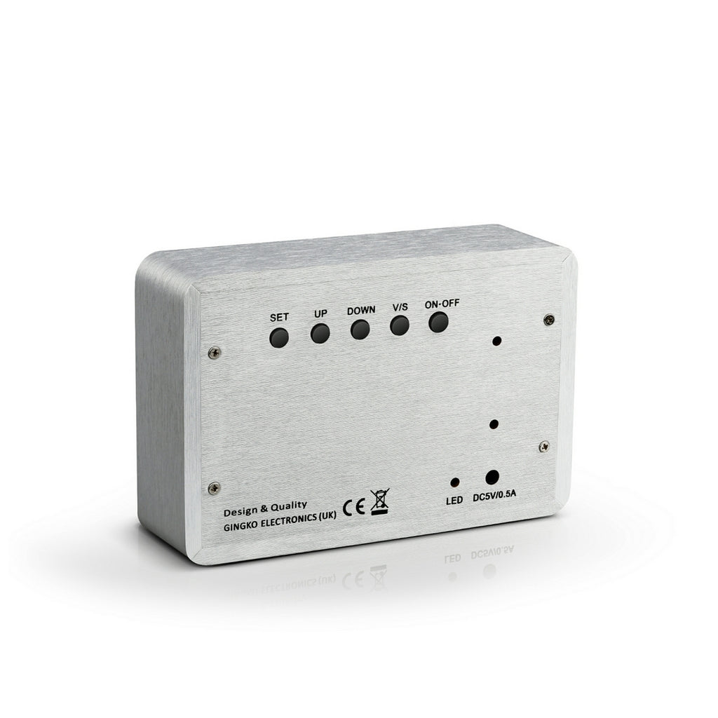 Reveil Brick Click - Aluminium / LED Blanche