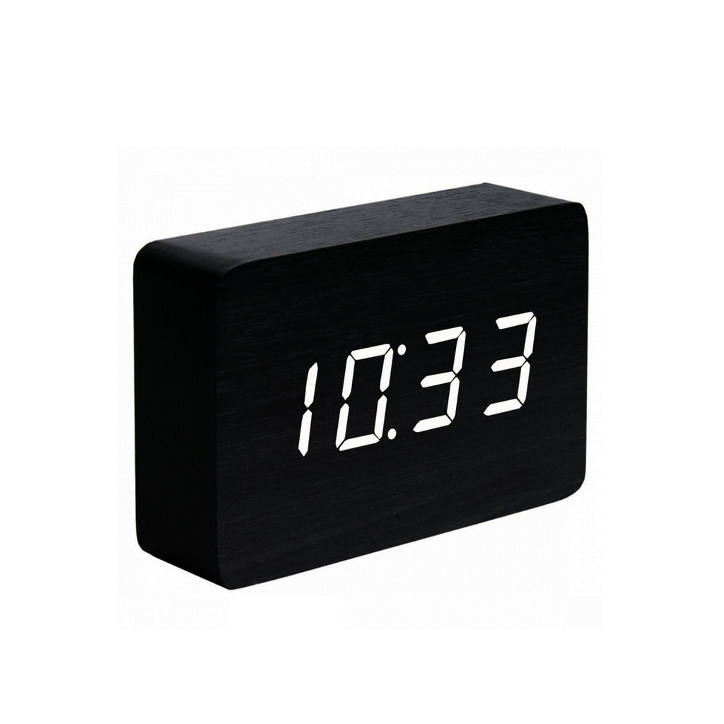 Reveil Brick Click - Noir / LED Blanche