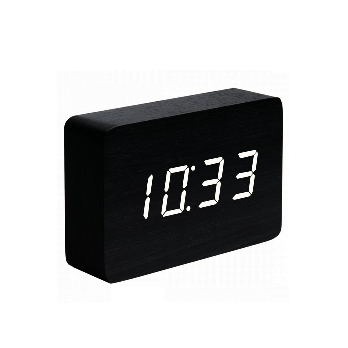 Reveil Brick Click - Noir / LED Blanche