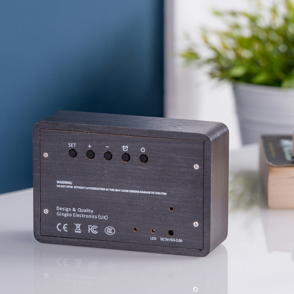 Reveil Brick Click - Noir / LED Blanche