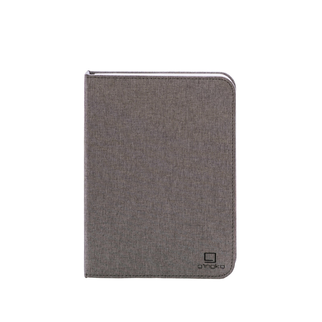Gingko Design – Lampa Smart Book LED - Len Miejski Szary - 2 Rozmiary, etui ochronne na tablet w kolorze szarym, widok z przodu