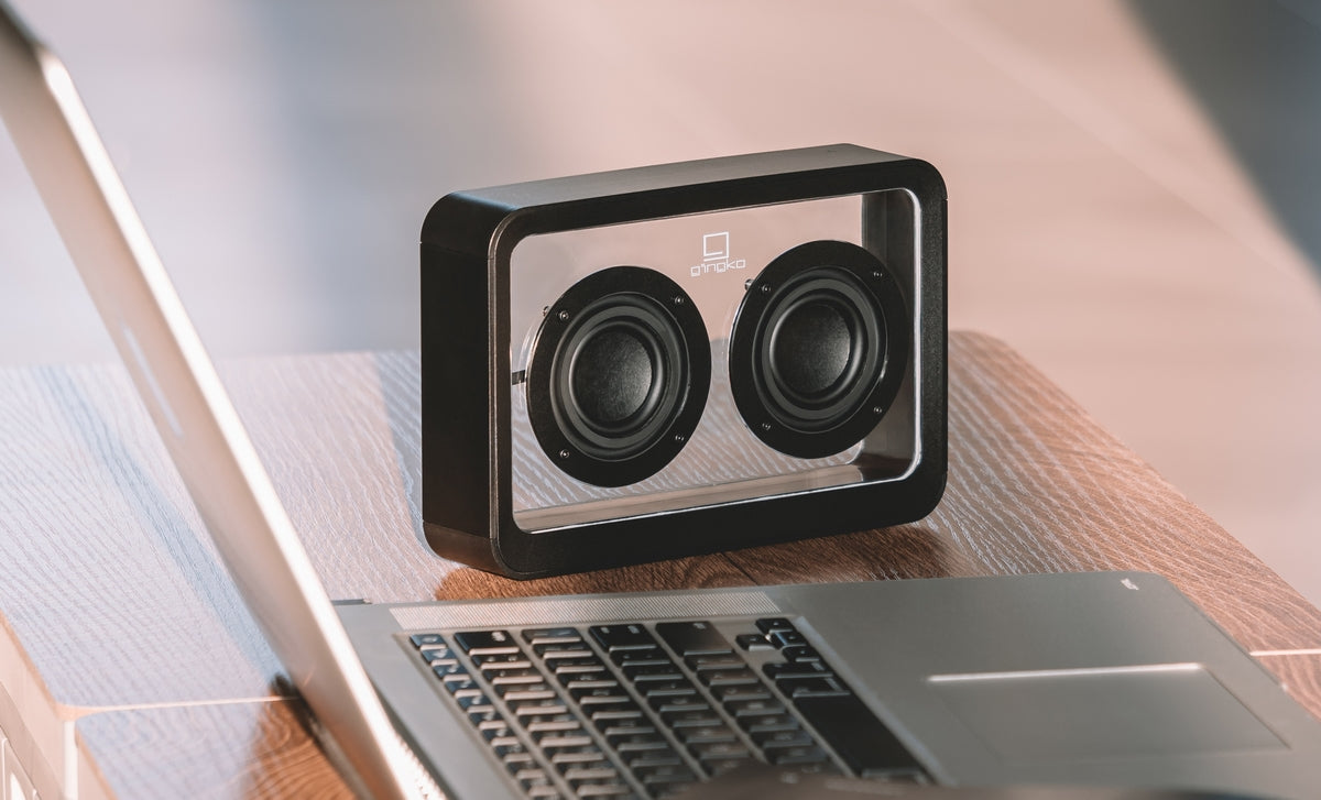 Enceinte Mage Bluetooth Transparente - Bois Noir