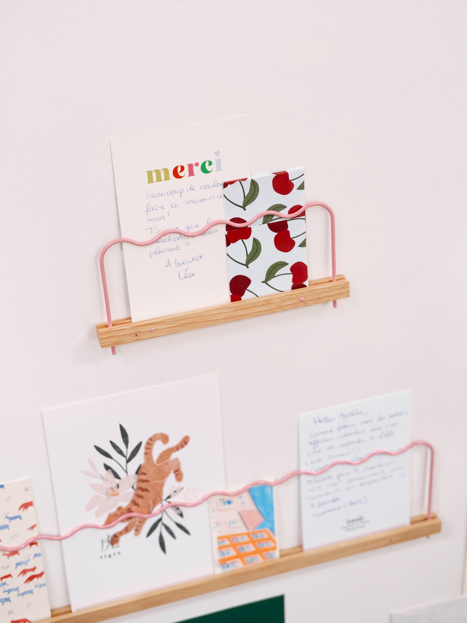 Étagère Photos Super-Poses Onde - Rose Clair