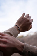 Bracelet Goélette - Bleu Marine Moucheté Blanc