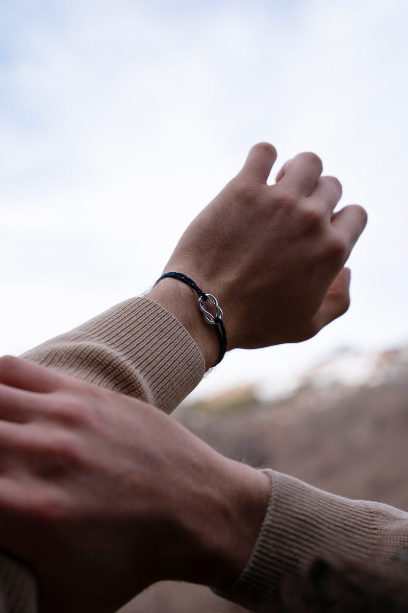 Bracelet Goélette - Bleu Marine Moucheté Blanc